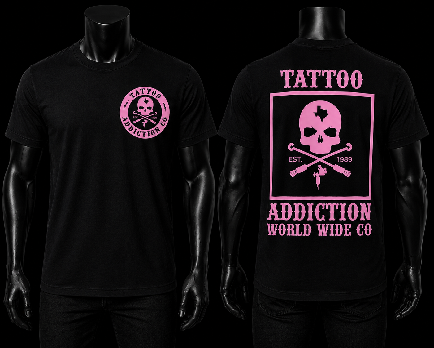 TAC Skull Tee black/pink