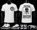 TAC Skull Tee white/black